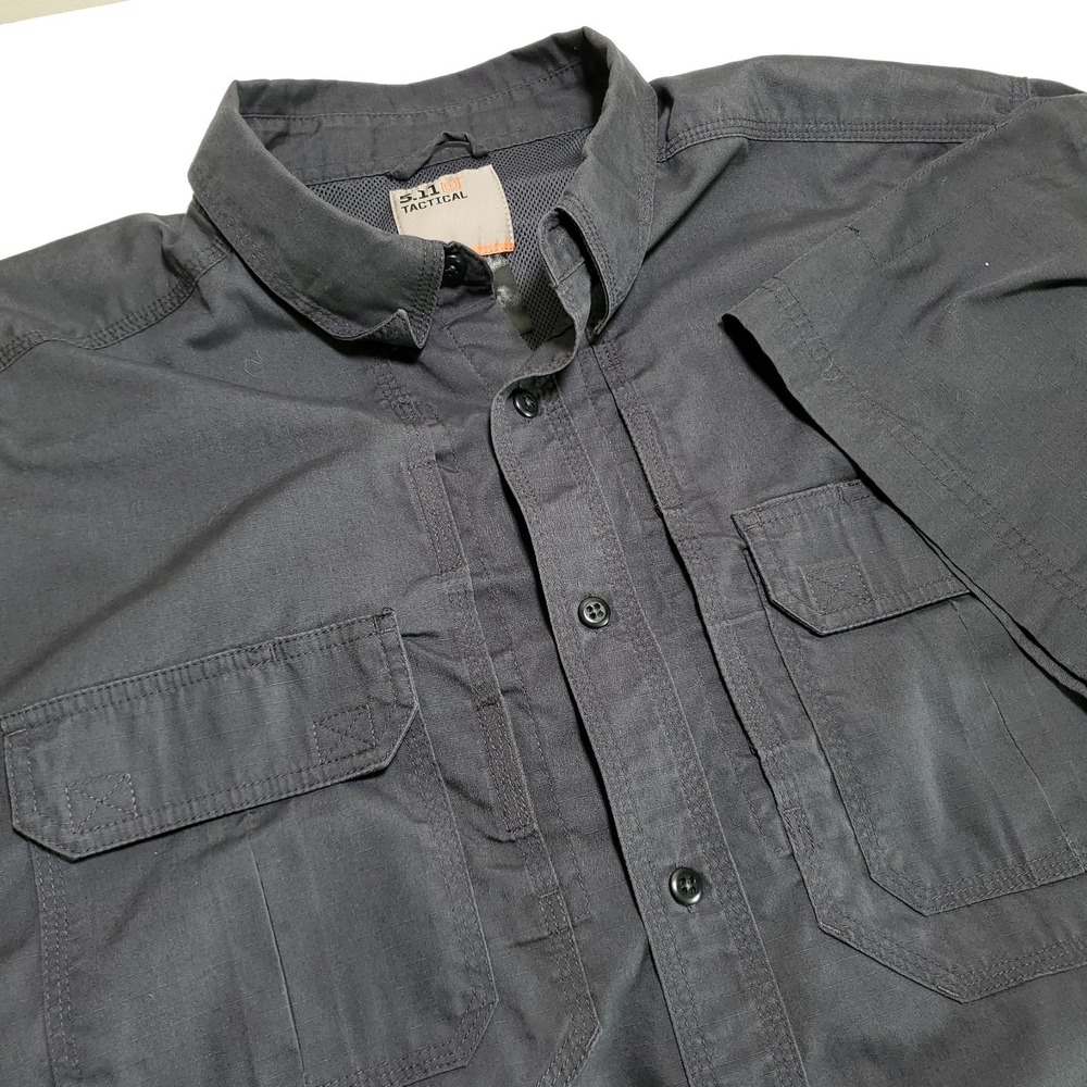 5.11 Tactical Mens XL Taclite Pro Short Sleeve Vented Shirt 71175 Black